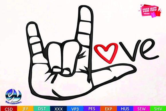 Download Love Embroidery Design - Love embroidery Collection