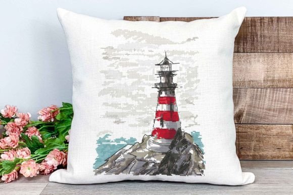 Download Lighthouse Cross Stitch Pattern PDF Sea - Premium Bundle