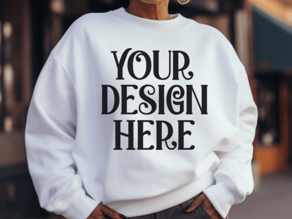 Download Gildan 18000 Grandma Mockup 2 - Premium Resources