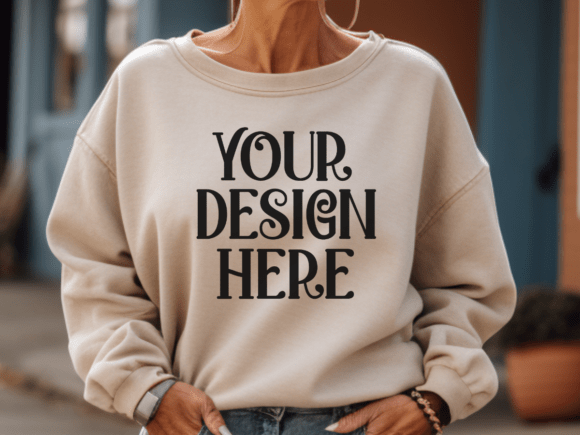 Download Gildan 18000 Grandma Mockup - Premium Bundle