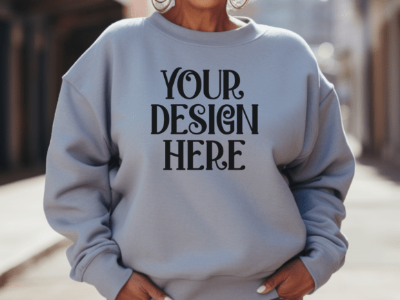 Download Gildan 18000 Grandma Mockup 1 - Premium Resources